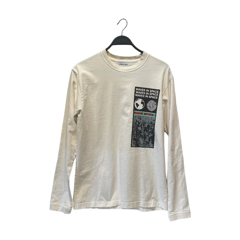 AMBUSH/LS T-Shirt/1/Cotton/WHT/Graphic/waves in space