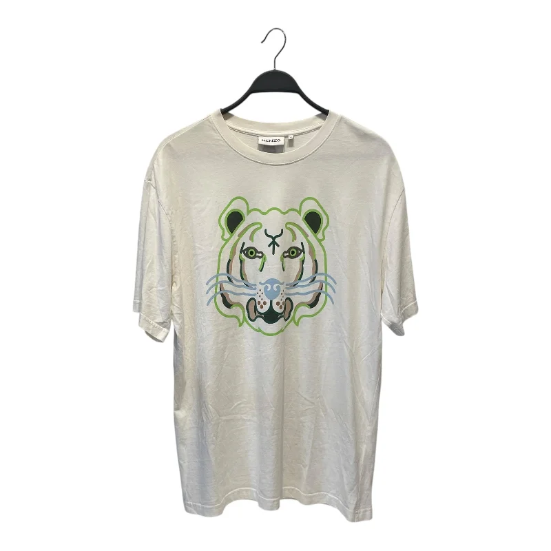 KENZO/T-Shirt/XL/Cotton/WHT/Graphic/K-Tiger