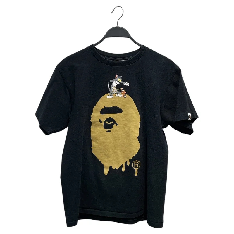 BAPE/T-Shirt/M/Cotton/BLK/Tom and Jerry