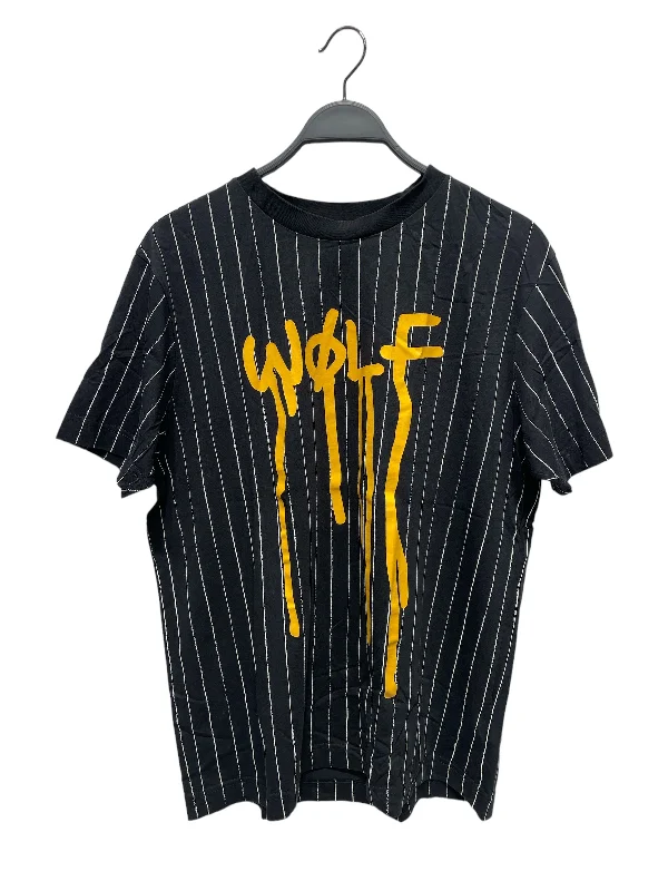 Palm Angels/T-Shirt/L/Cotton/BLK/Stripe/Dripping Wolf