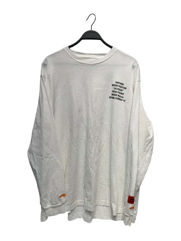 HERON PRESTON/LS T-Shirt/XL/Cotton/WHT/Graphic/