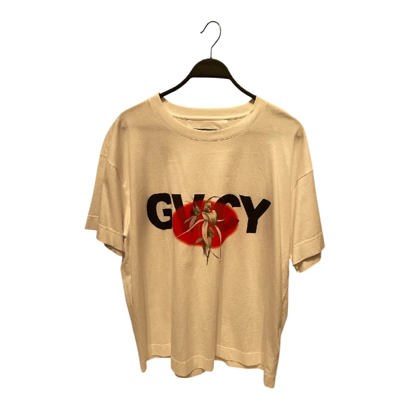 GIVENCHY/T-Shirt/L/Cotton/WHT/GVCY FLORAL PRINTED CREWNECK