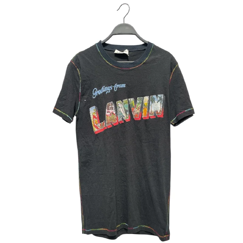 LANVIN/T-Shirt/S/Cotton/BLK/GREETING FROM LANVIN