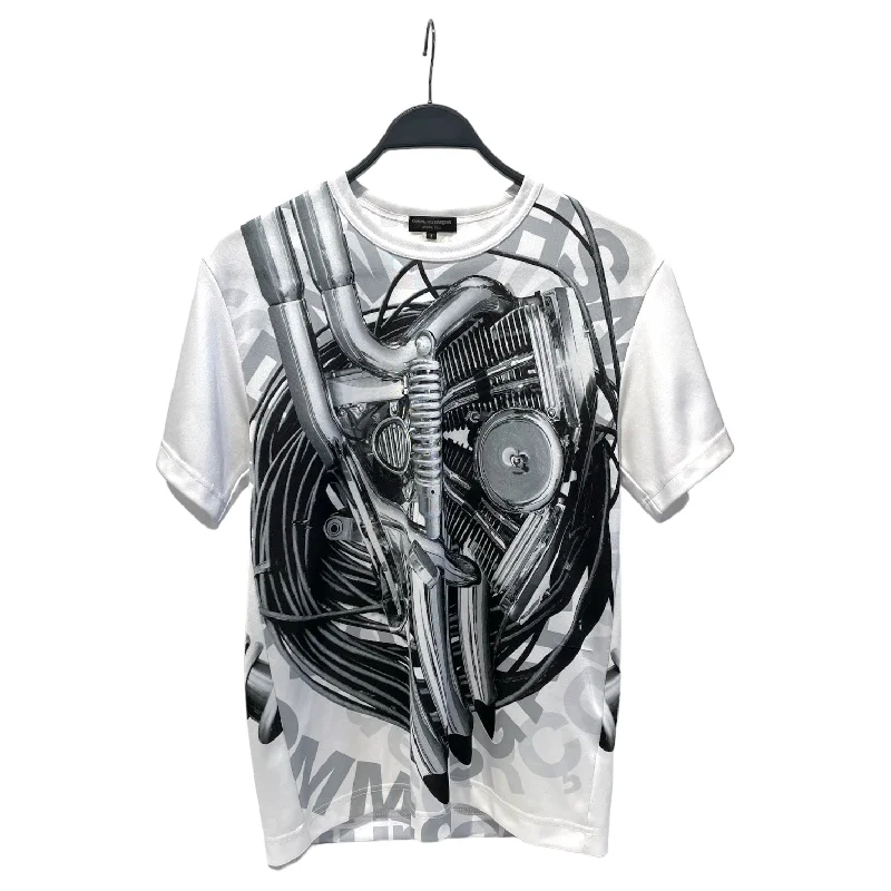 COMME des GARCONS HOMME PLUS/T-Shirt/S/Polyester/WHT/All Over Print/