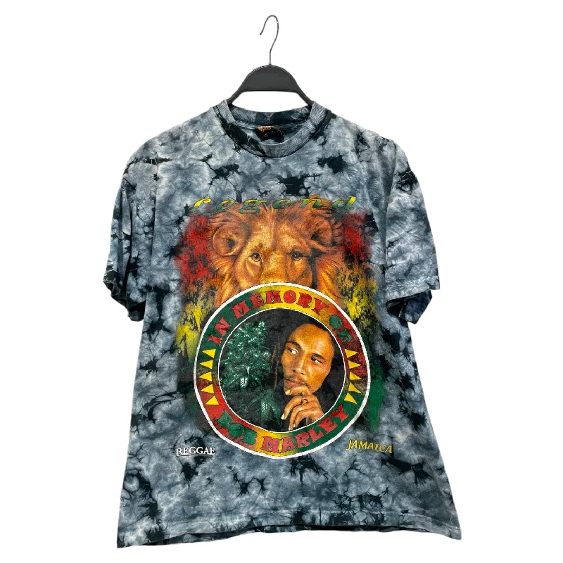 Vintage/T-Shirt/L/Cotton/BLU/All Over Print/Bob Marley