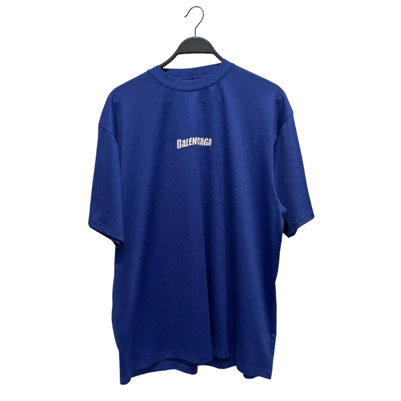 BALENCIAGA/T-Shirt/S/Nylon/BLU/Graphic/ACTION LOGO MESH JERSEY