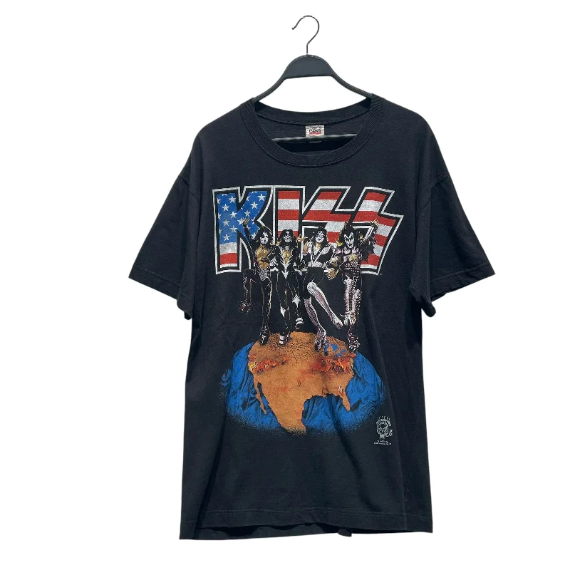 Vintage/T-Shirt/XL/Cotton/BLK/KISS ALIVE WORLDWIDE 1996