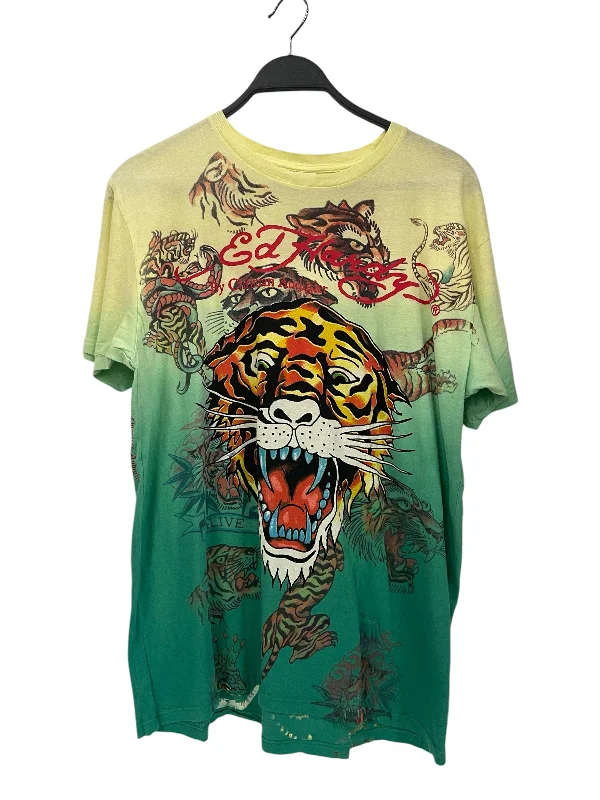 Ed Hardy/T-Shirt/XL/Cotton/WHT/BEDAZZLED WHITE TIGER