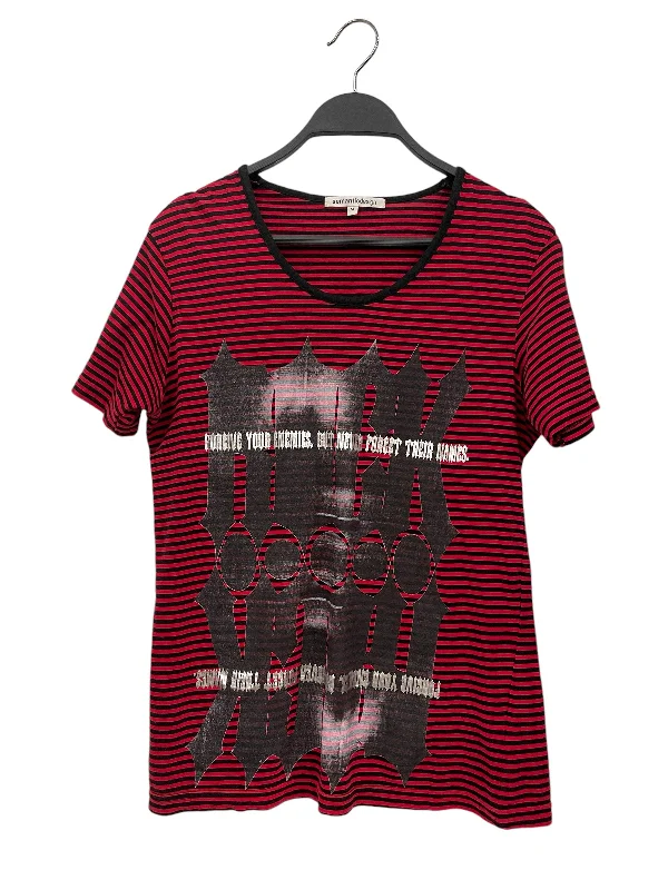 Semantic design/T-Shirt/M/Cotton/RED/Stripe/FORGIVE YOUR ENEMIES