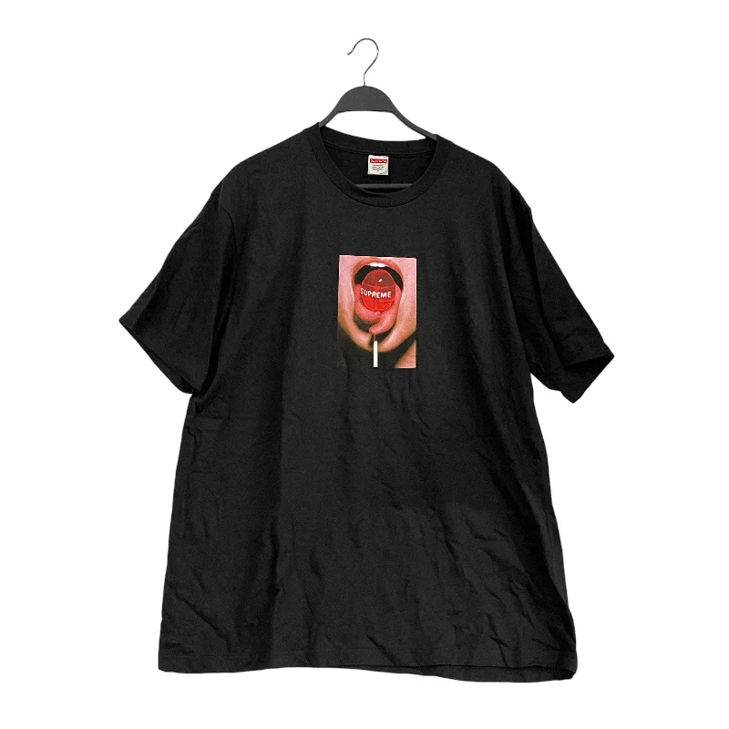 Supreme/T-Shirt/XL/Cotton/BLK/Lollipop Logo Tee