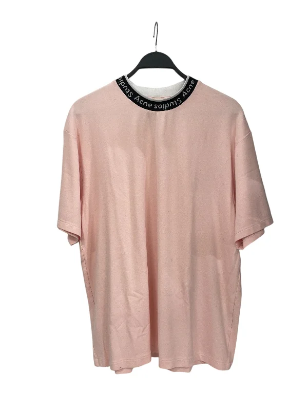 Acne Studios/T-Shirt/L/Cotton/PNK/jacquard