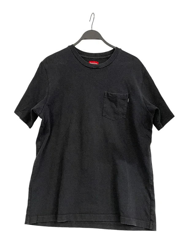 Supreme/T-Shirt/L/Cotton/BLK/pocket tee