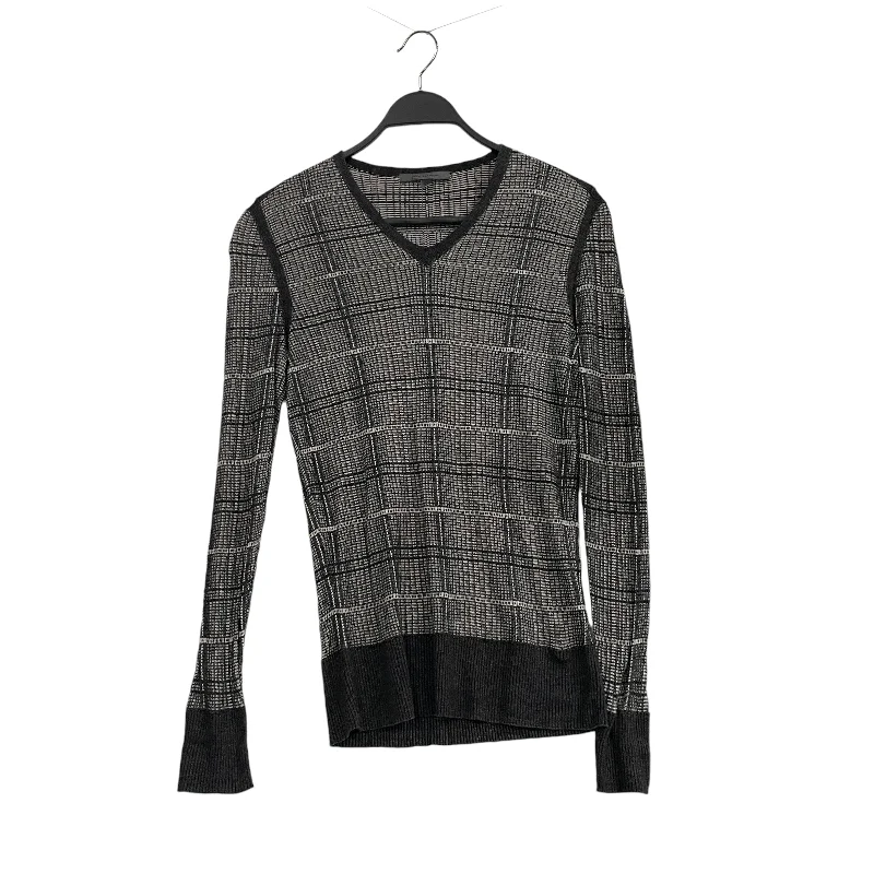 john varvatos/LS T-Shirt/M/Cotton/GRY/Plaid/