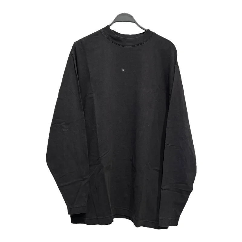 YEEZY GAP ENGINEERED BY BALENCIAGA/LS T-Shirt/S/Cotton/BLK/Graphic/OVERSIZED