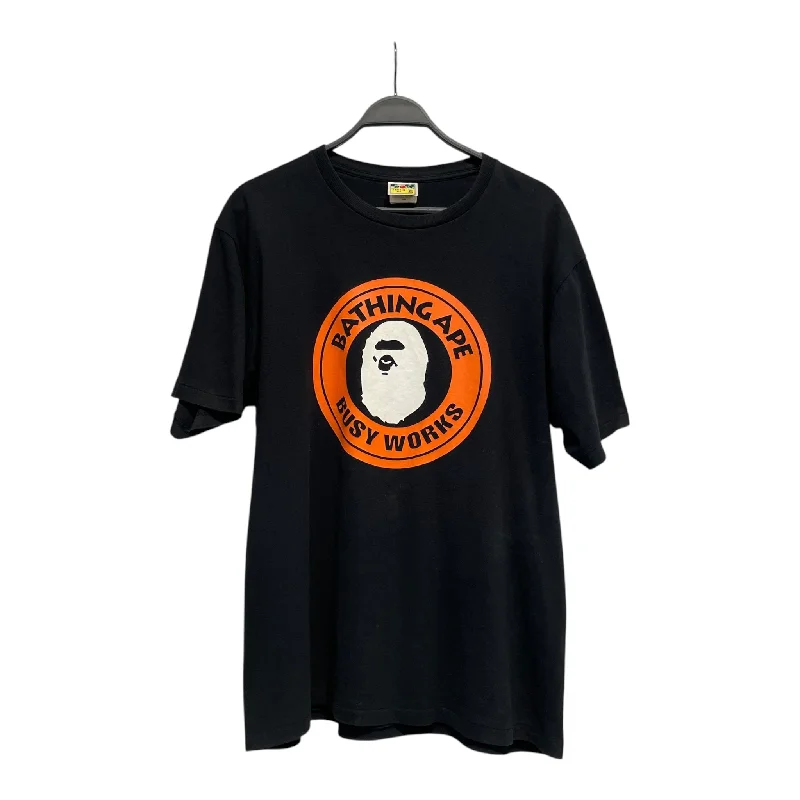 BAPE/T-Shirt/XL/Cotton/BLK/Graphic/BUSY WORKS