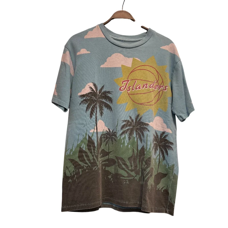 JUST DON/T-Shirt/S/Cotton/BLU/All Over Print/ISLANDERS