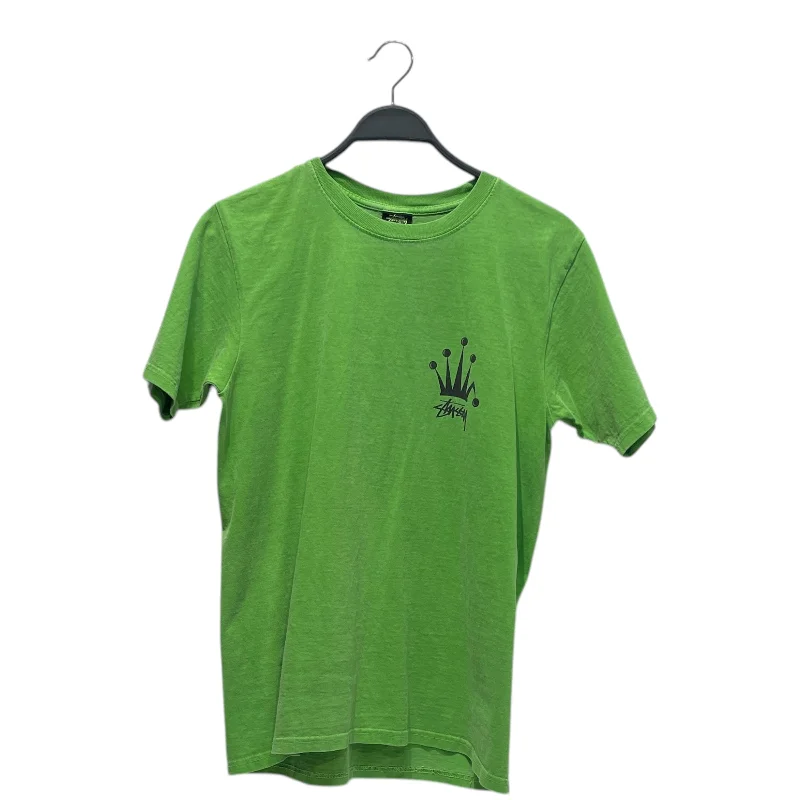 STUSSY/T-Shirt/S/Cotton/GRN/Lime Green