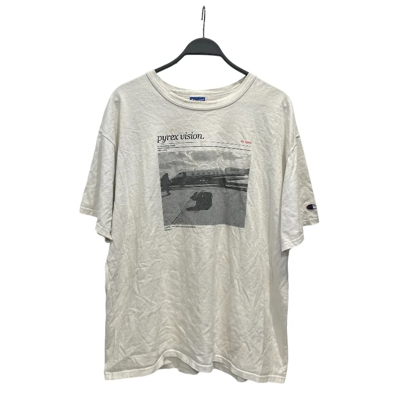 Champion/DENIM TEARS/PYREX VISION/T-Shirt/XL/Cotton/WHT/Graphic/Tarmac Tee