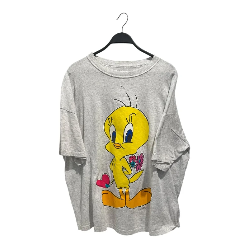 Vintage/T-Shirt/L/Cotton/GRY/Tweety 1994