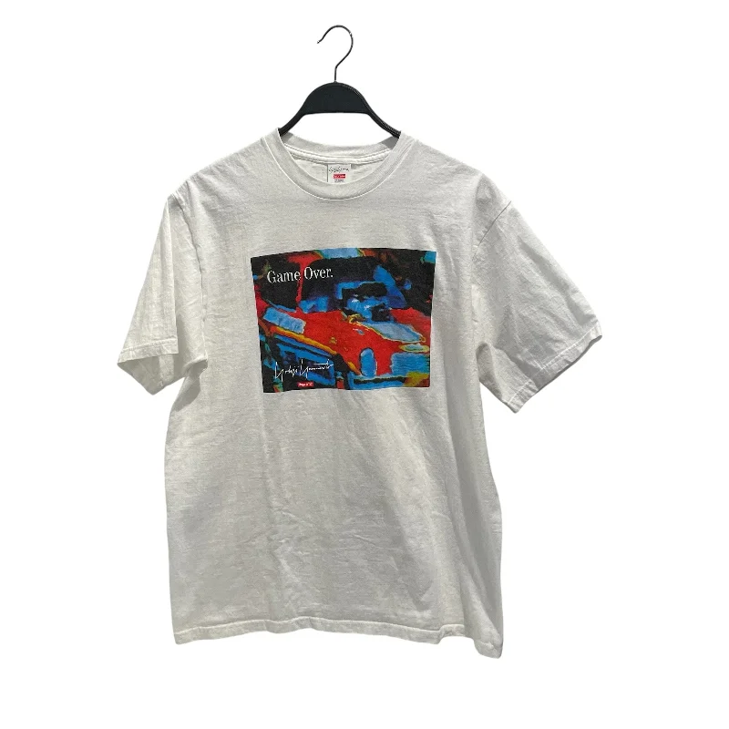 Supreme/YOHJI YAMAMOTO/T-Shirt/L/Cotton/WHT/GAME OVER