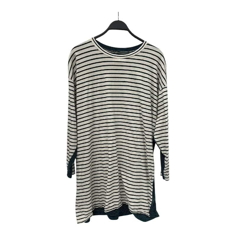 MM6/LS T-Shirt/M/Cotton/WHT/Stripe/