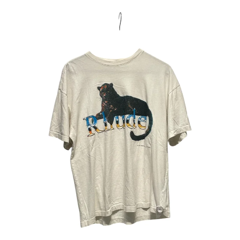 RHUDE/T-Shirt/M/Cotton/WHT/Graphic/