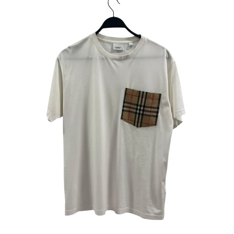 BURBERRY LONDON/T-Shirt/S/Cotton/WHT/check pocket