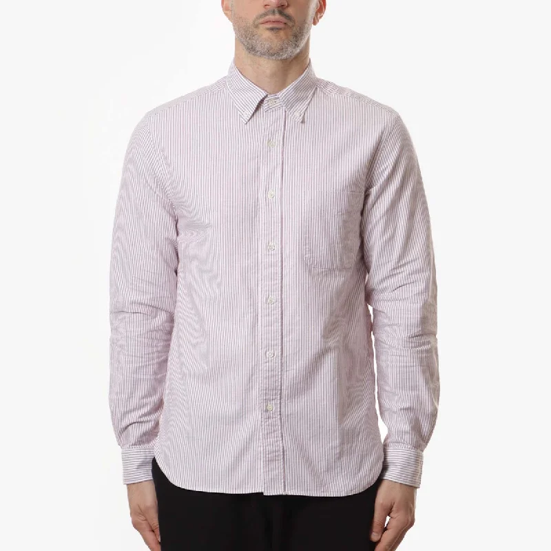 Beams Plus Button Down Oxford Candy Stripe Shirt