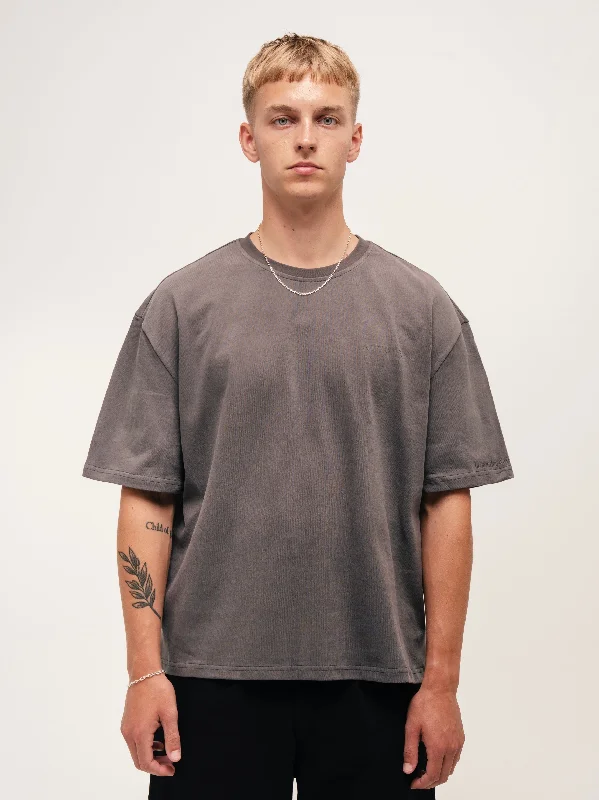 BOXY SIGNATURE T-SHIRT DARK GREY