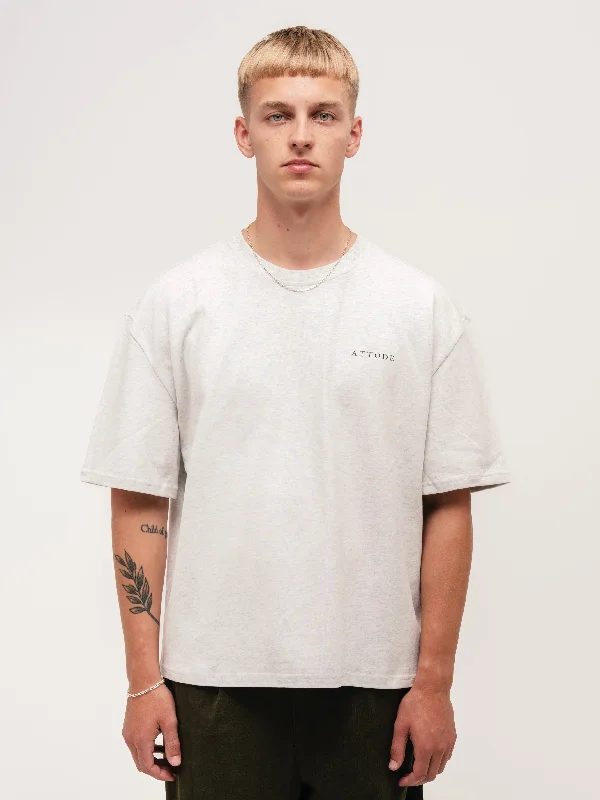 BOXY SIGNATURE T-SHIRT GREY MARL