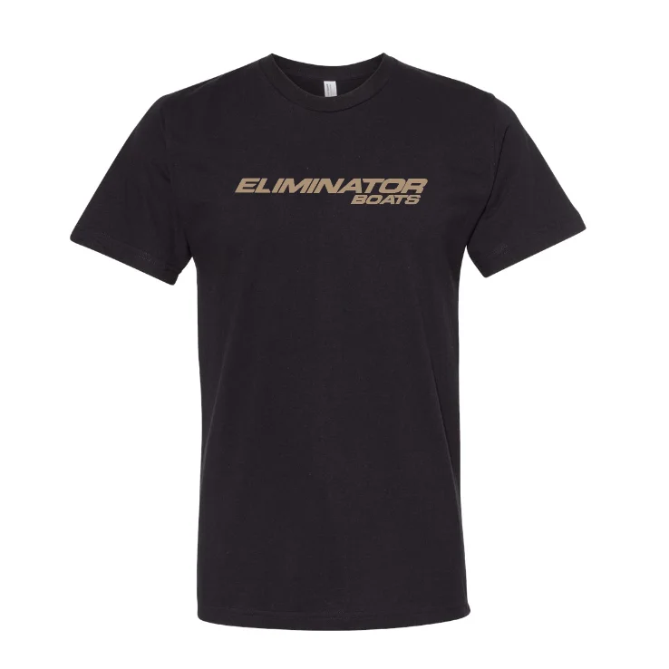 Classic Eliminator Boats Men's T-Shirt- Black/ Tan