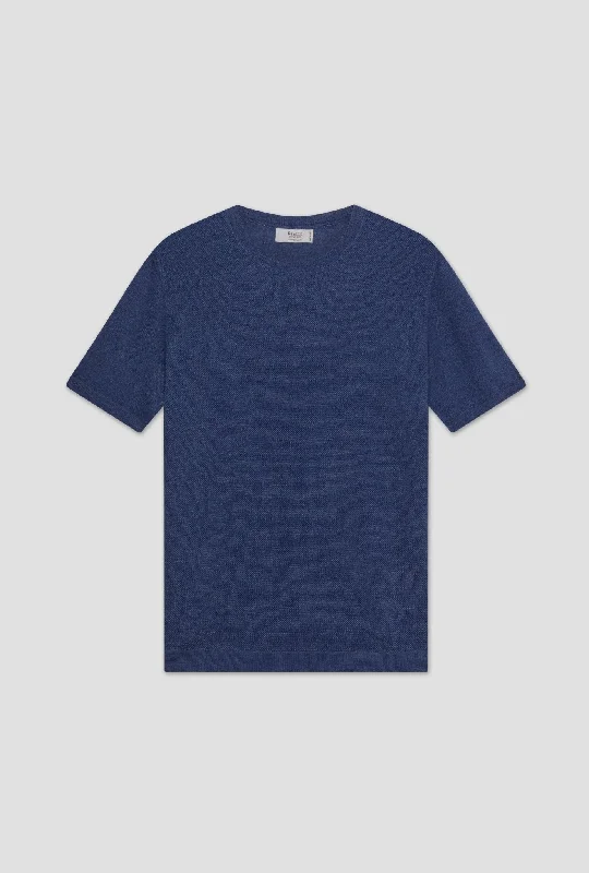 Ferrante Short Sleeve Plain T Shirt JEAN