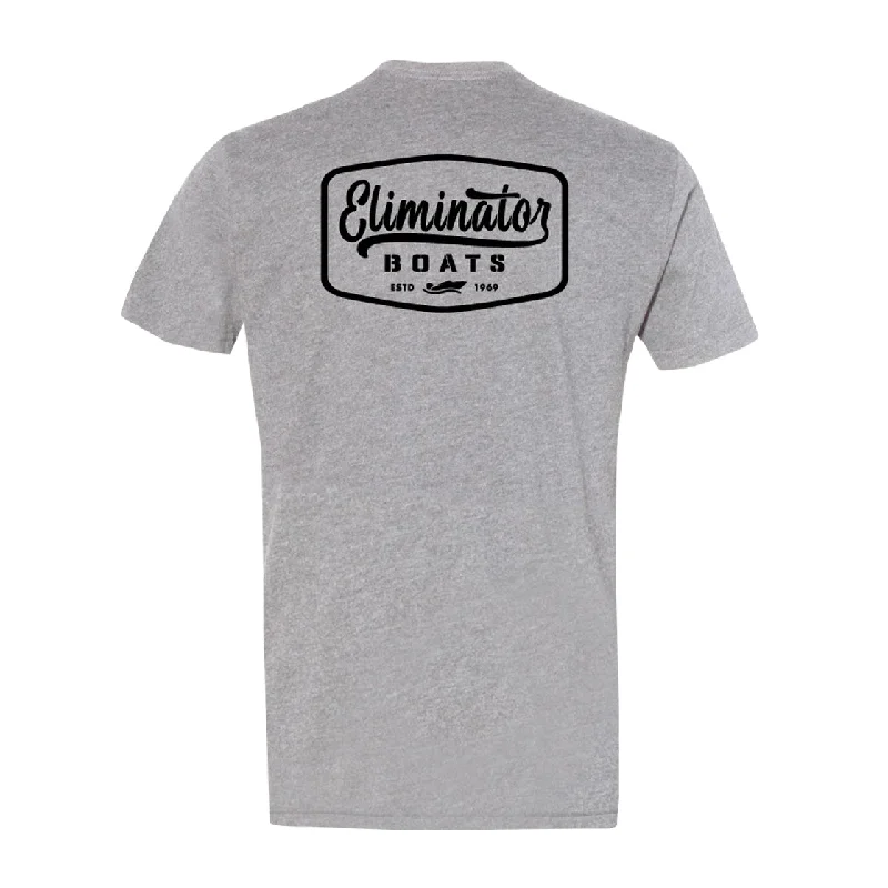 Grey- Black Vintage Badge Men's T-Shirt