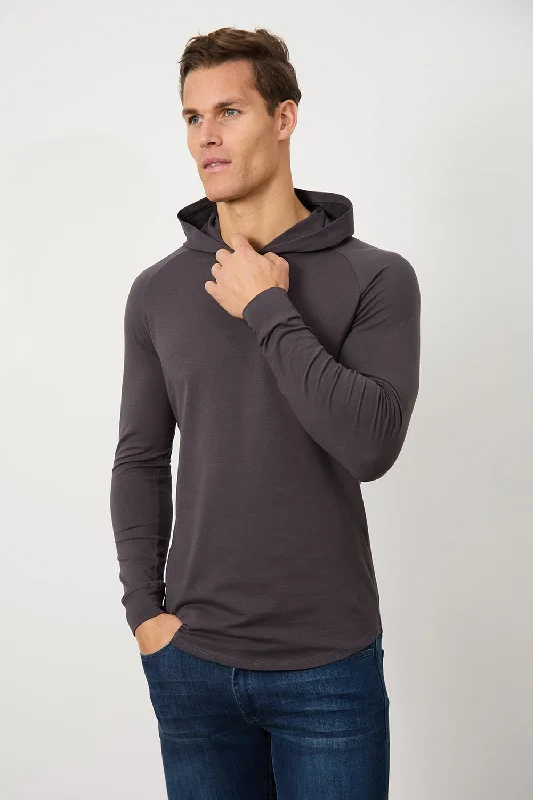 Hooded Top in Dark Mole