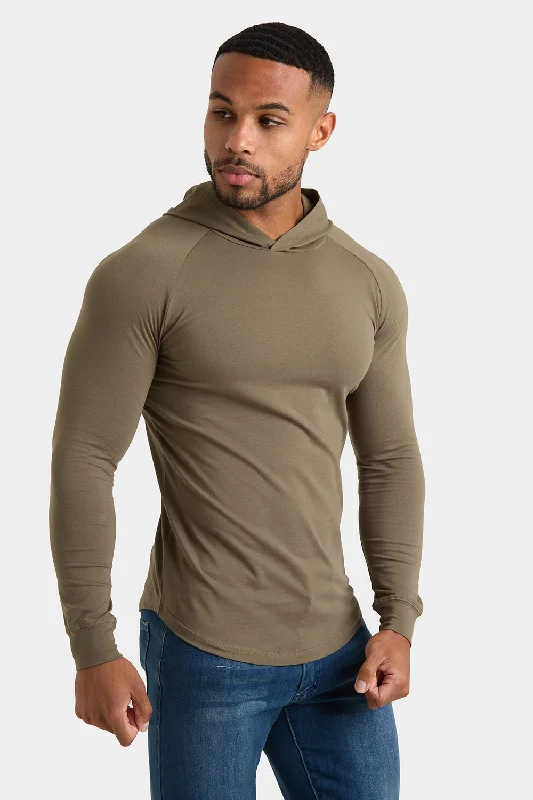 Hooded Top in Khaki