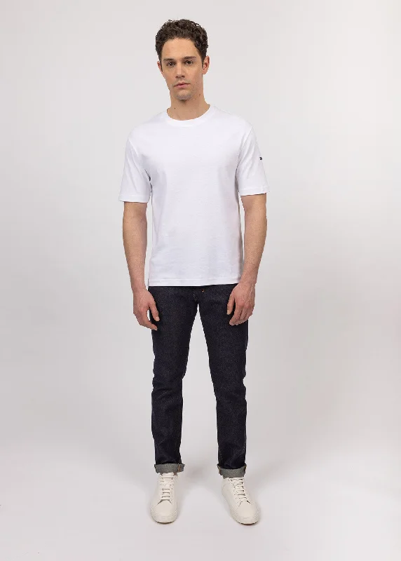 Lumio short sleeves t-shirt - round neck, in cotton (BLANC)