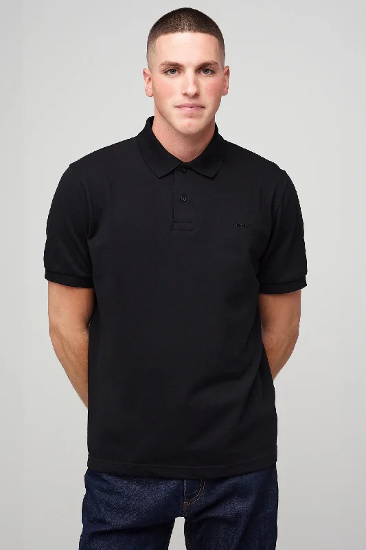 Men's Short Sleeve Polo Shirt - Black