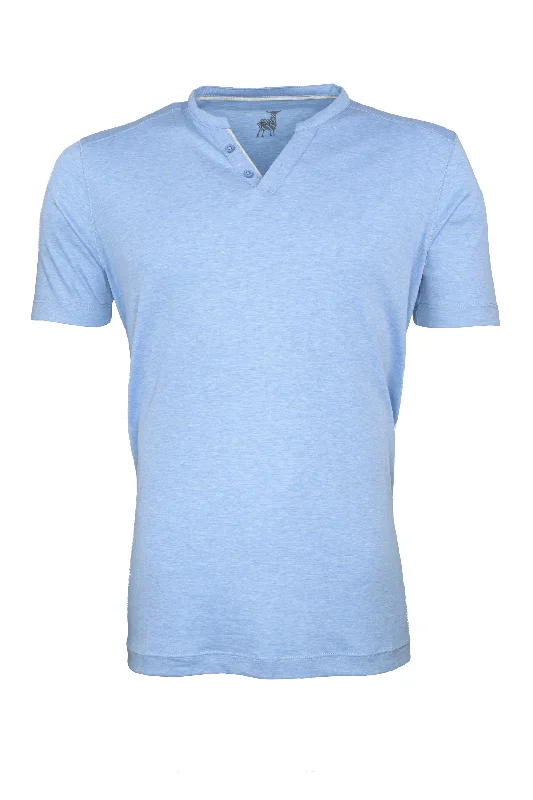 Raffi Short Sleeve V-neck Henley Water