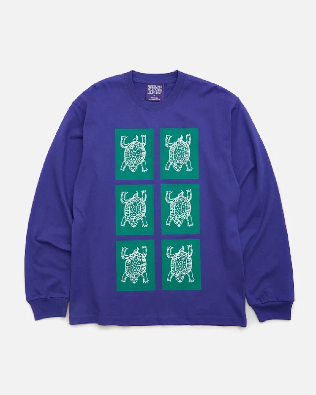 T.I.M.E Turtle Tiles Longsleeve Tee - Dark Purple