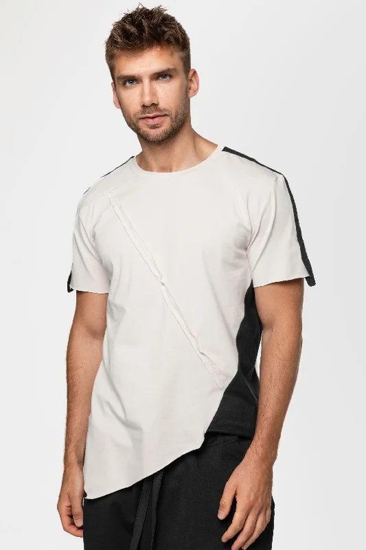 Two-tone Geometric T-shirt